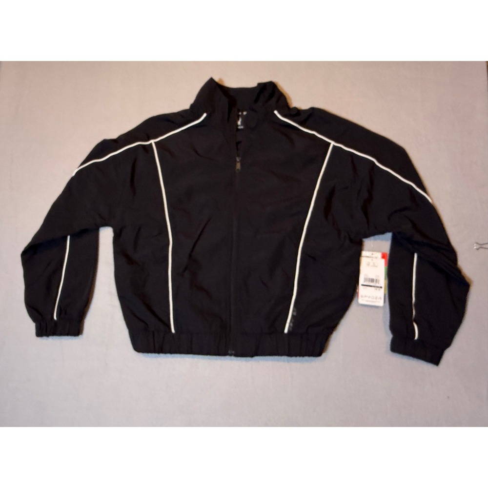 NWT Spyder Womens Black Full Zip Windbreaker Jacket SWJ029 ThermoWeb UPF 30 L